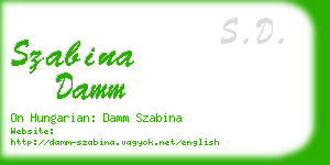 szabina damm business card